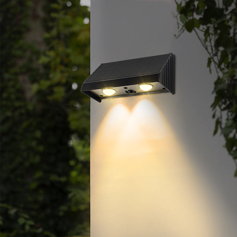 SCUBE Solar Wall Light Outdoor for Wall, Fence, Garden, Balcony Solar Light, Down Light LED Wall Lamp, 1800mAh Battery, 3000–6500K, IP65 Waterproof Outdoor Compound & Garden Light (Pack of 2)