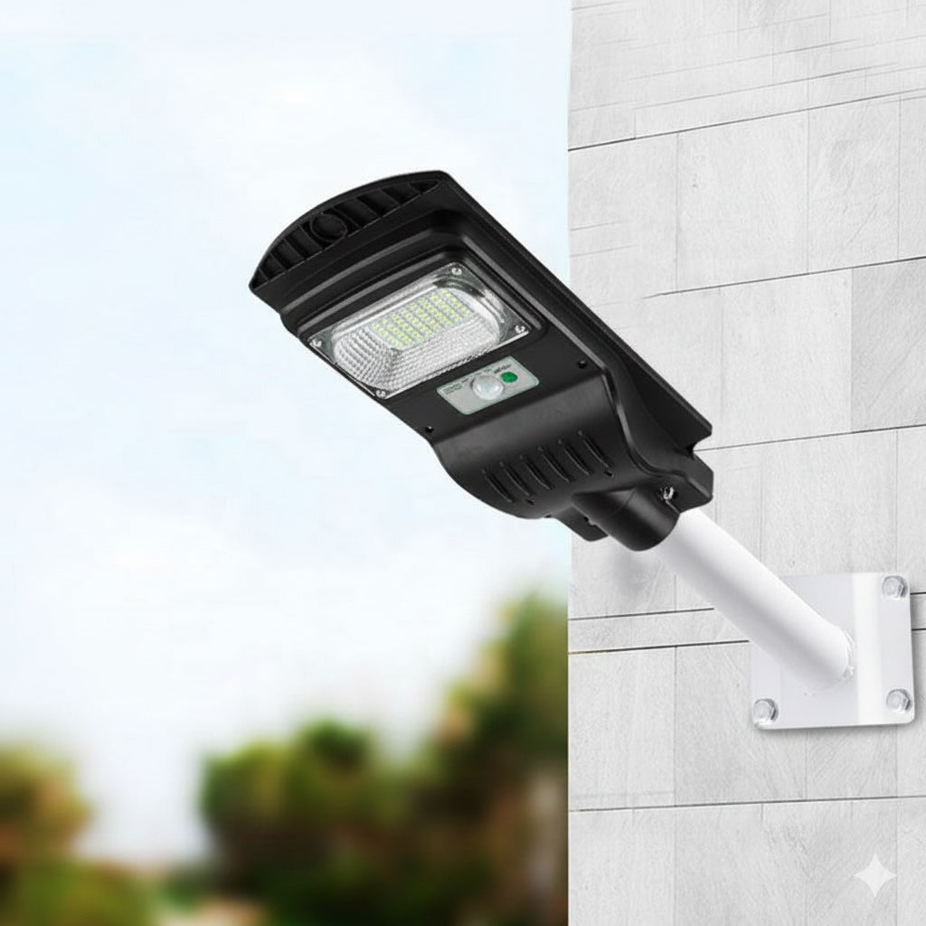 SCUBE Solar LED Street Light 50 watt LED with Remote, 48 LEDs, 4000mAh LFP Battery, IP65 Solar Street Light Outdoor Waterproof Lamp for Home Garden Pathway ( with Pole )