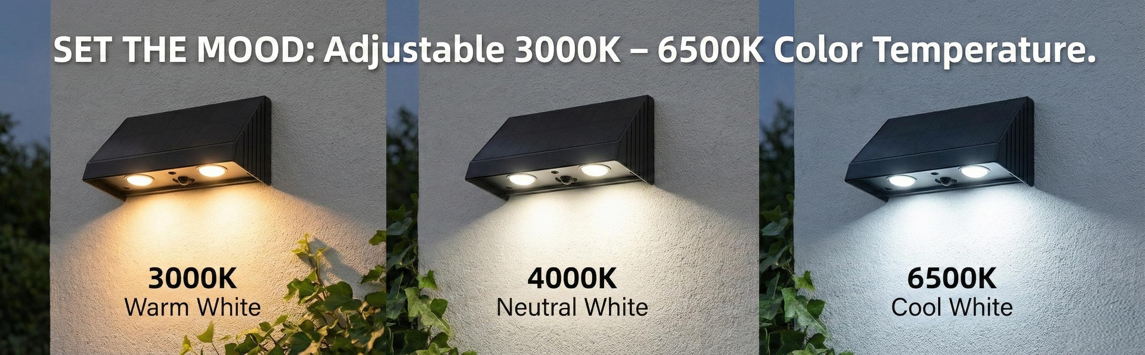 SCUBE Solar Wall Light Outdoor for Wall, Fence, Garden, Balcony Solar Light, Down Light LED Wall Lamp, 1800mAh Battery, 3000–6500K, IP65 Waterproof Outdoor Compound & Garden Light (Pack of 2)