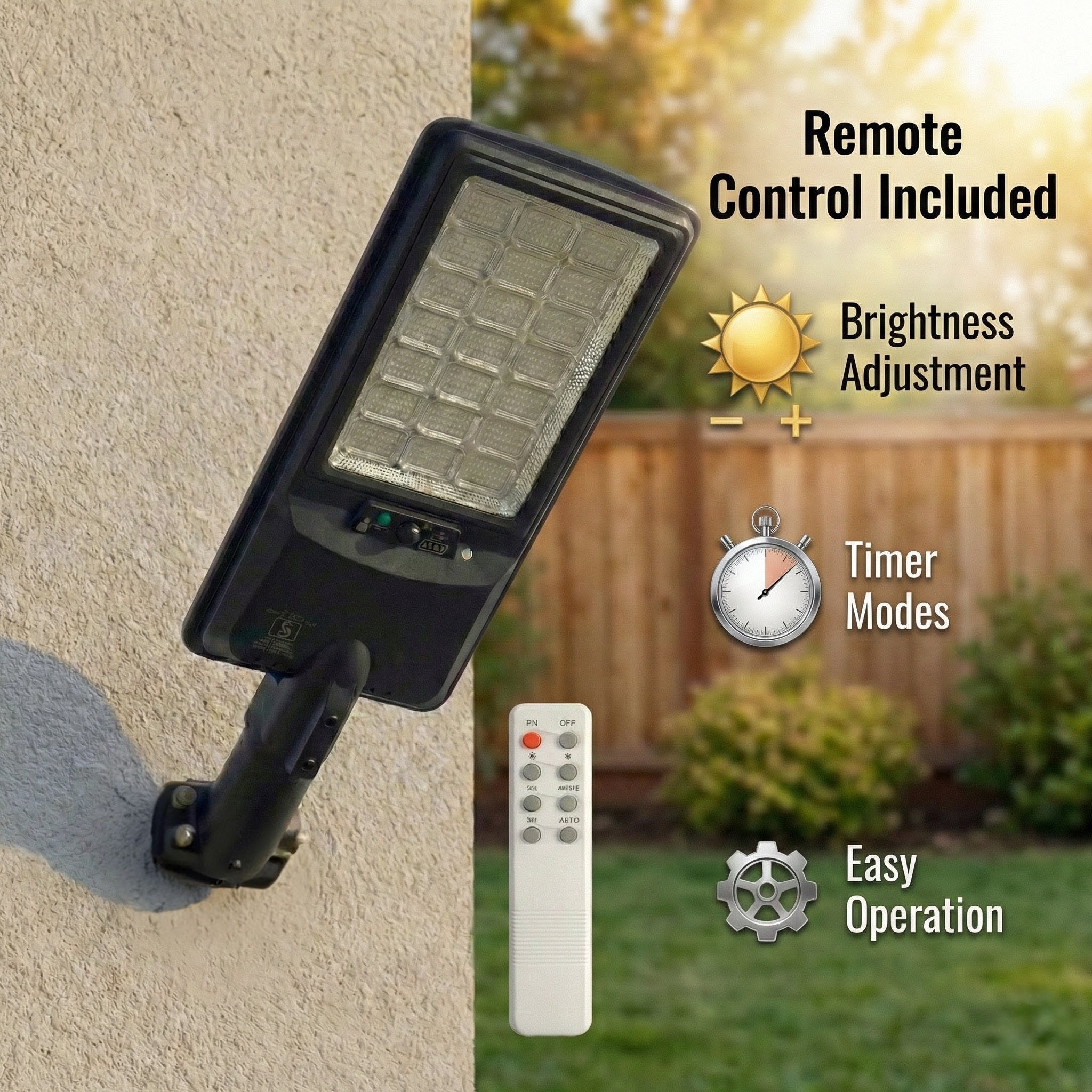 SCUBE Ruby Solar LED Street Light 200 Watt LED 6500K, 20000mAh LFP Battery, 14Hr Runtime, with Motion Sensor & Remote Control, IP65 Solar Street Light Outdoor Waterproof for Home Pathway,with Pole