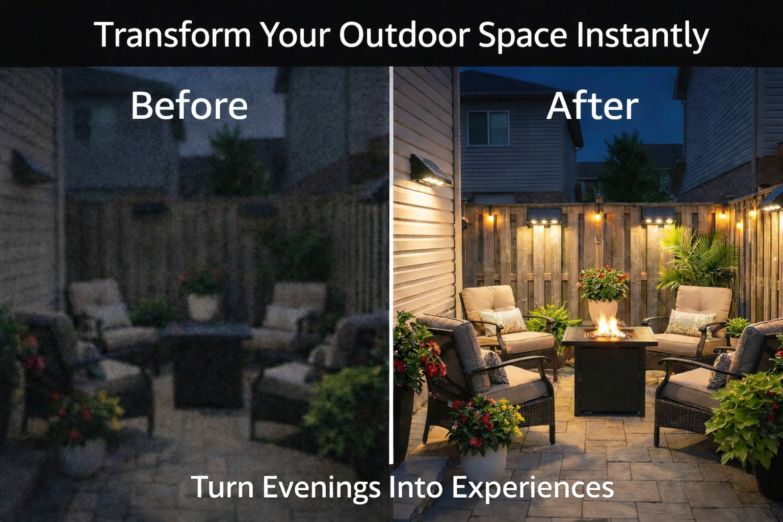 SCUBE Triple LED Solar Wall Light for Outdoor Home Wall, Fence, Garden, Balcony Solar Light, 1800mAh Battery, 3000–6500K, IP65 Waterproof Outdoor Wall & Gate Light
