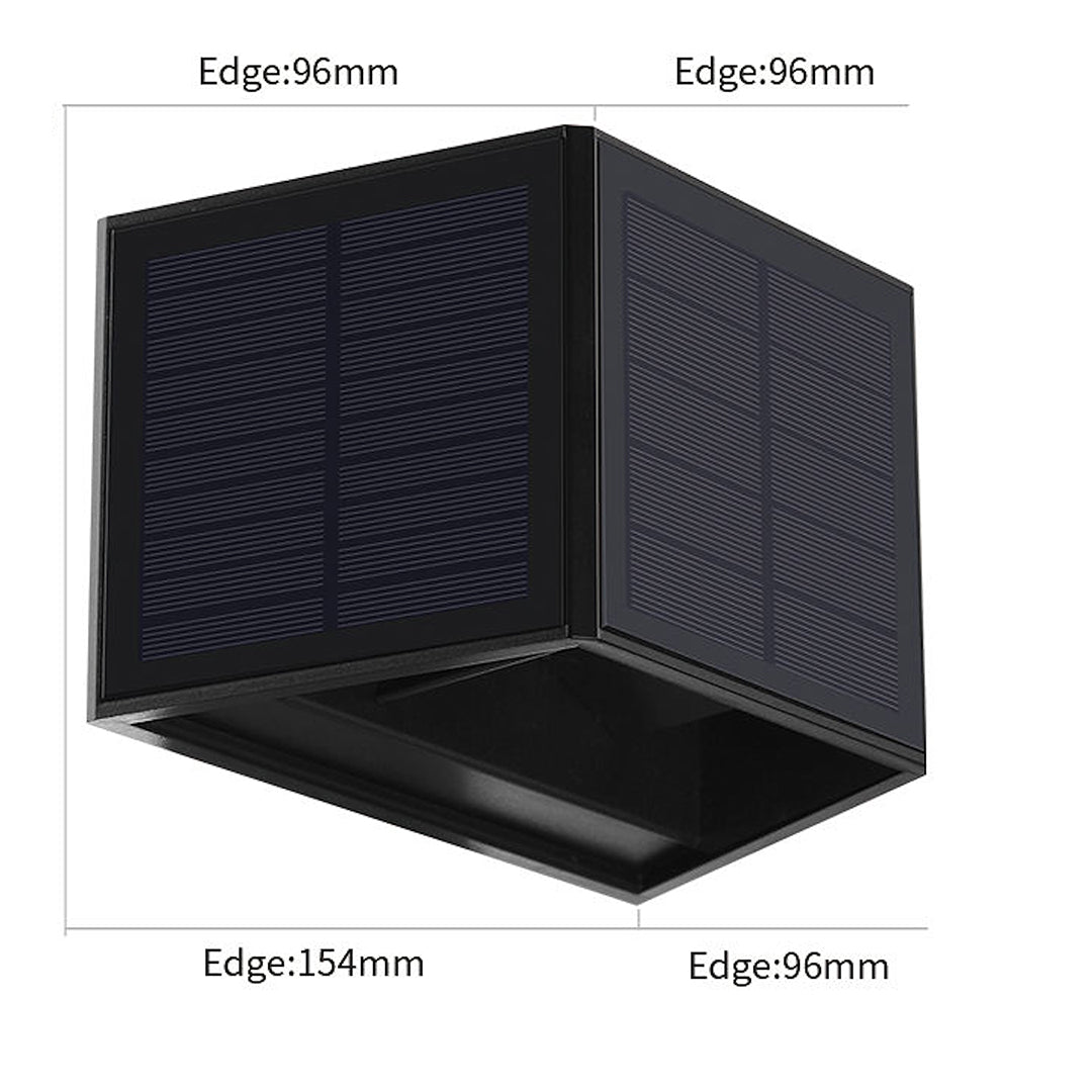 SCUBE Solar Outdoor Wall Light – Trapezium Design | Stylish Garden & Yard Illumination