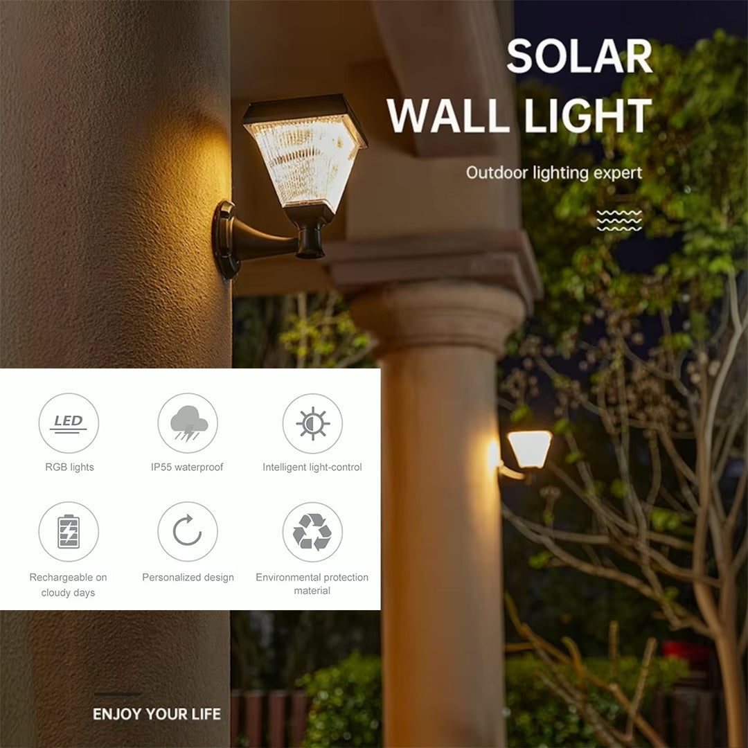 SCUBE Solar Clamp Light – Waterproof Outdoor Wall Mount Lighting