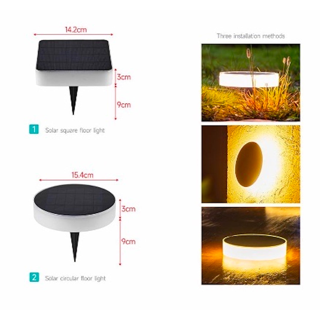 SCUBE Solar Deck Light – Round | Elegant Outdoor Illumination