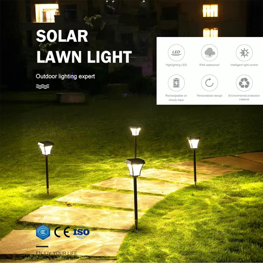 SCUBE Solar LED Lawn Light – Elegant Outdoor Garden Pathway Lighting