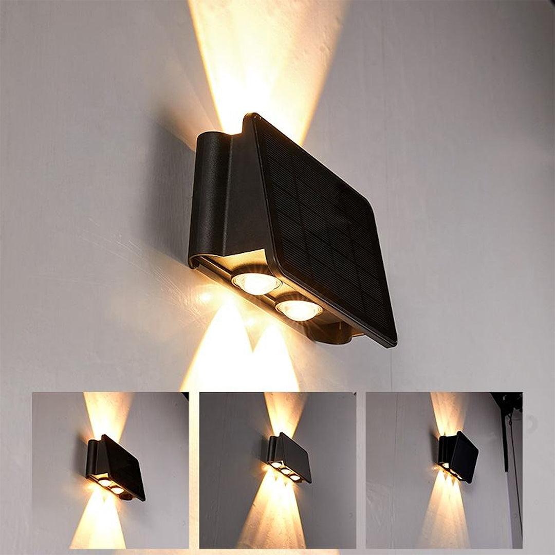 SCUBE Solar Up-Down Wall Light – Modern Outdoor Illumination