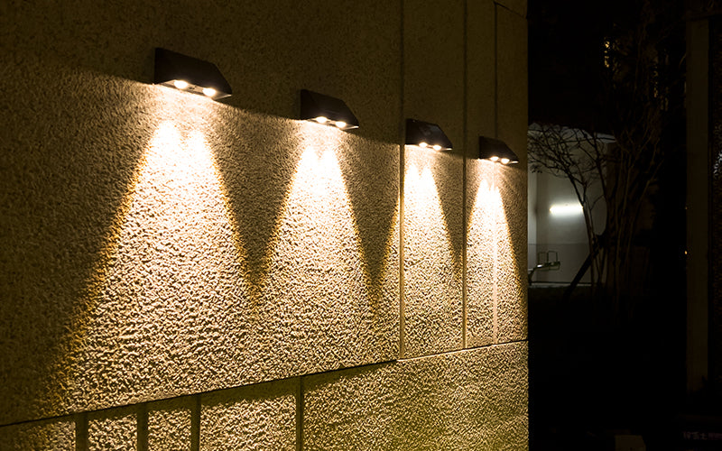 SCUBE Solar Wall Light Outdoor for Wall, Fence, Garden, Balcony Solar Light, Down Light LED Wall Lamp, 1800mAh Battery, 3000–6500K, IP65 Waterproof Outdoor Compound & Garden Light (Pack of 2)