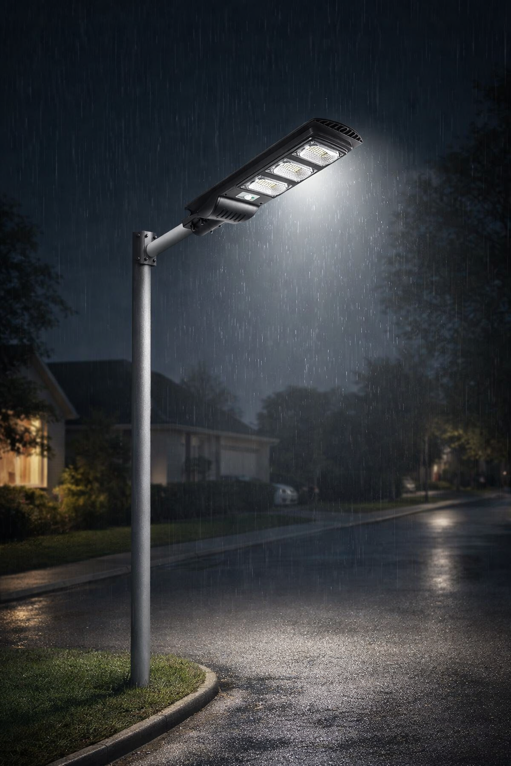 SCUBE Solar LED Street Light 150 watt LED with Remote, 144 LEDs, 10000mAh LFP Battery, IP65 Solar Street Light Outdoor Waterproof Lamp for Home Garden Pathway