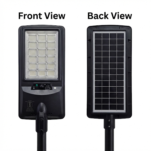 SCUBE Ruby Solar LED Street Light 150 watt LED with Remote & PIR, 15000mAh LFP Battery, IP65 Solar Street Light Outdoor Waterproof for Home Pathway, with Pole