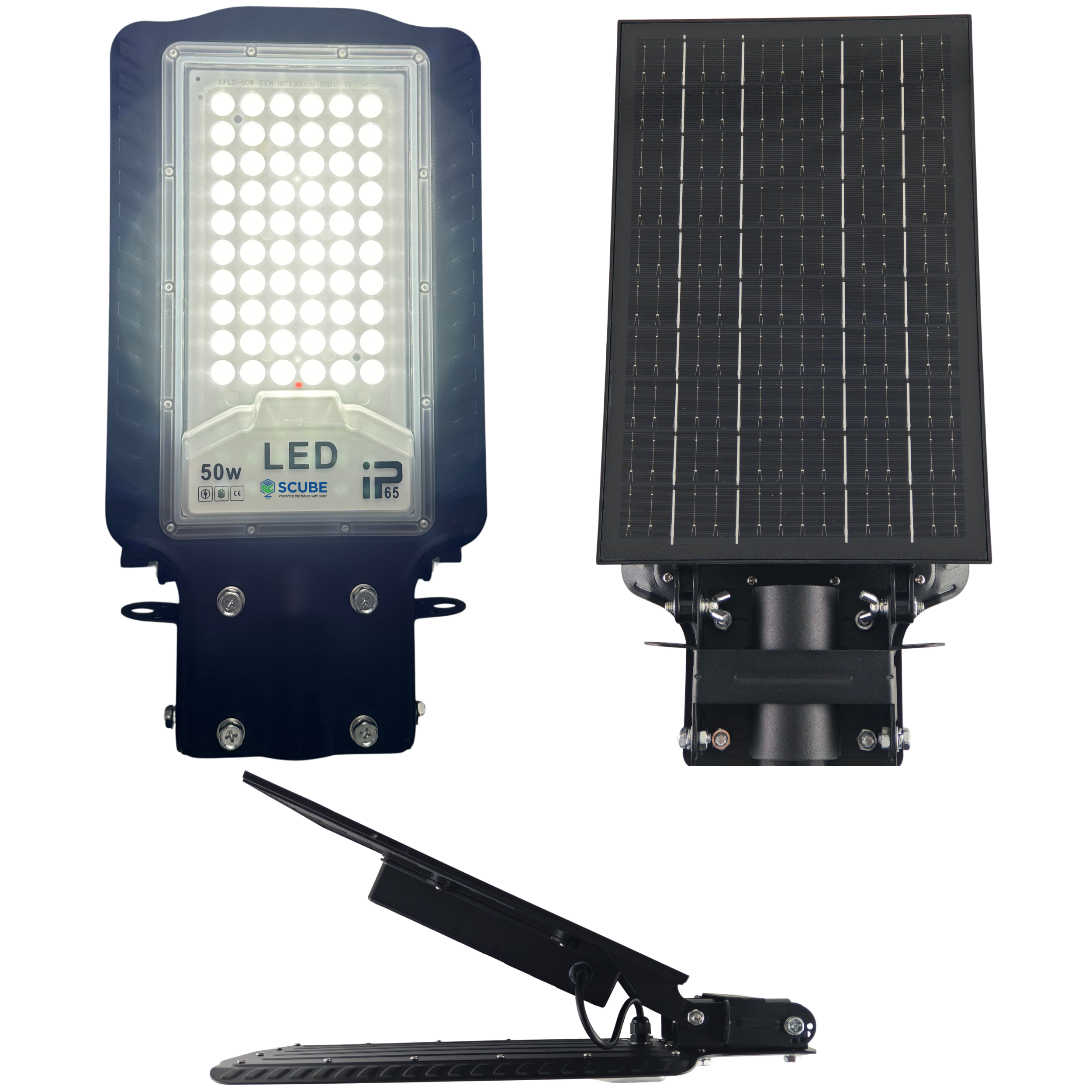 SCUBE Emerald Solar Street Light Outdoor Waterproof 50W with Remote Control & PIR Motion Sensor, 5000mAh LiFePO4 Battery, 6500K LED, IP65 Solar Light for Home Outdoor, Garden, Pathway, Compound Wall & Parking