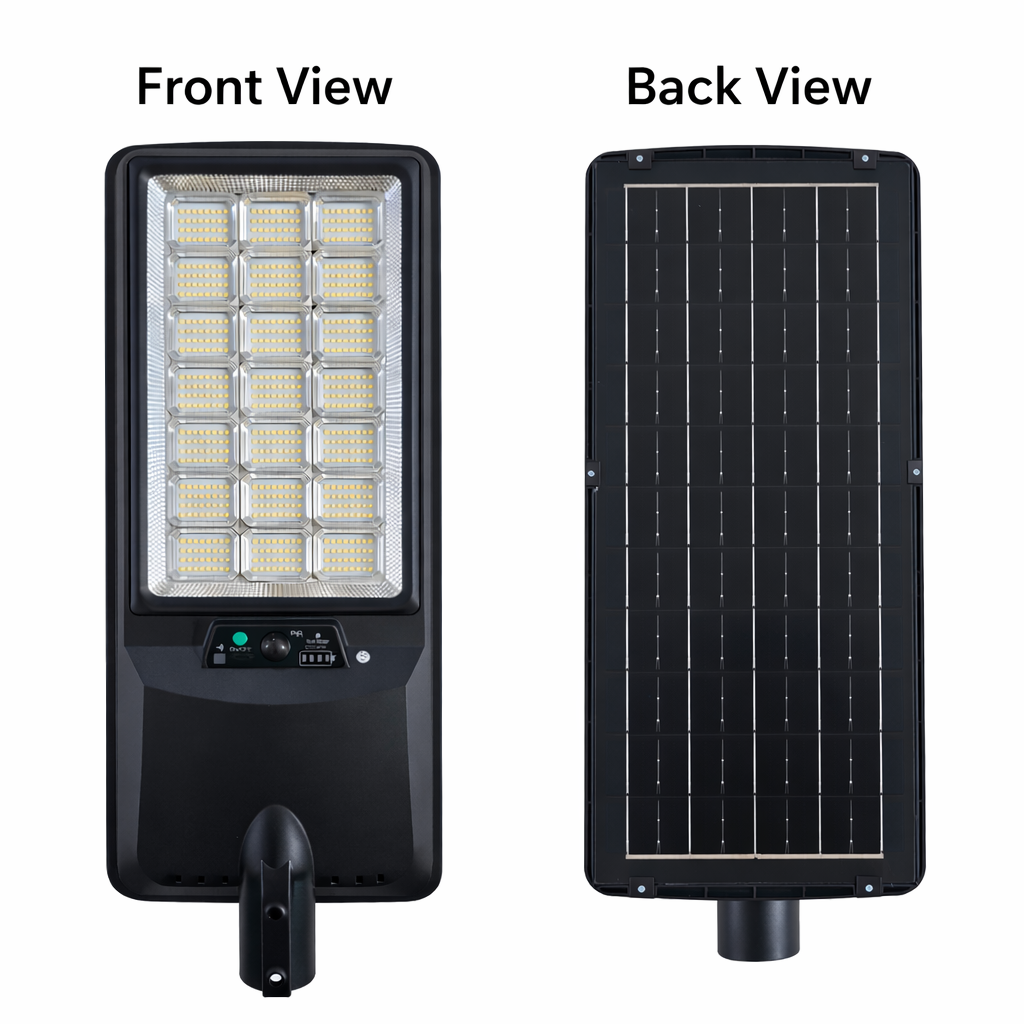 SCUBE Ruby Solar LED Street Light 200 Watt LED 6500K, 20000mAh LFP Battery, 14Hr Runtime, with Motion Sensor & Remote Control, IP65 Solar Street Light Outdoor Waterproof for Home Pathway,with Pole