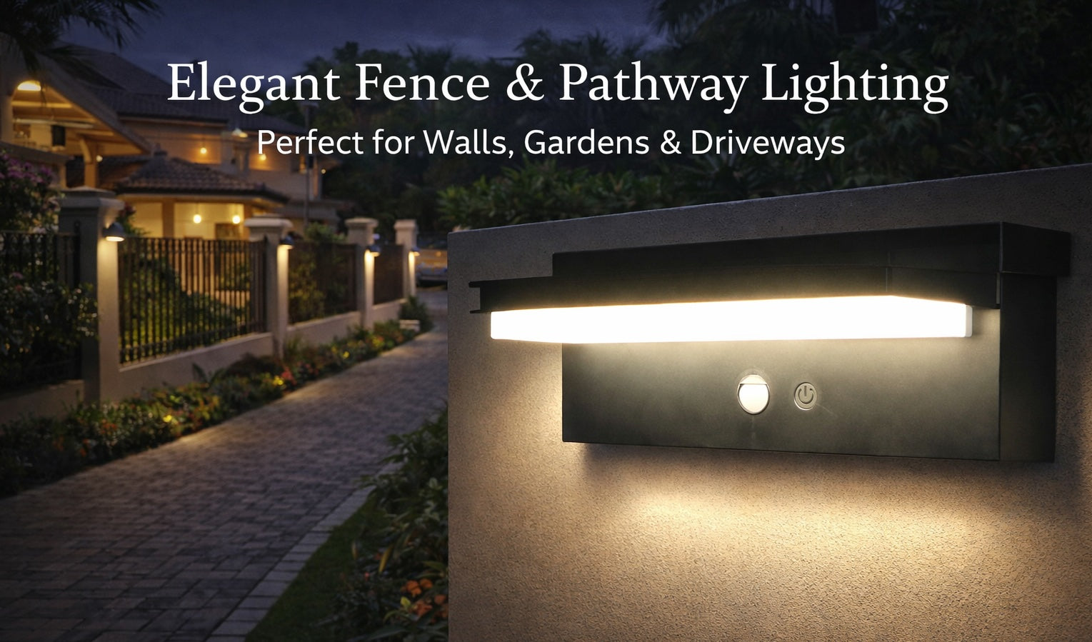 SCUBE Solar Wall Light for Outdoor, 2000mAh Battery, 3000–6500K Adjustable LED, IP65 Waterproof Outdoor Wall Light & Pathway Light.