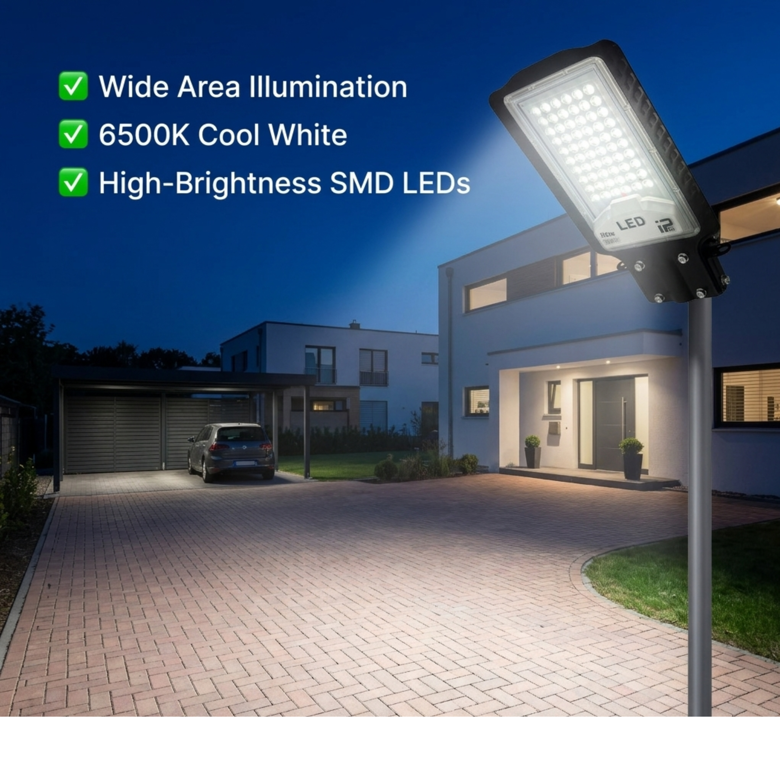 SCUBE Emerald Solar Street Light Outdoor Waterproof 50W with Remote Control & PIR Motion Sensor, 5000mAh LiFePO4 Battery, 6500K LED, IP65 Solar Light for Home Outdoor, Garden, Pathway, Compound Wall & Parking