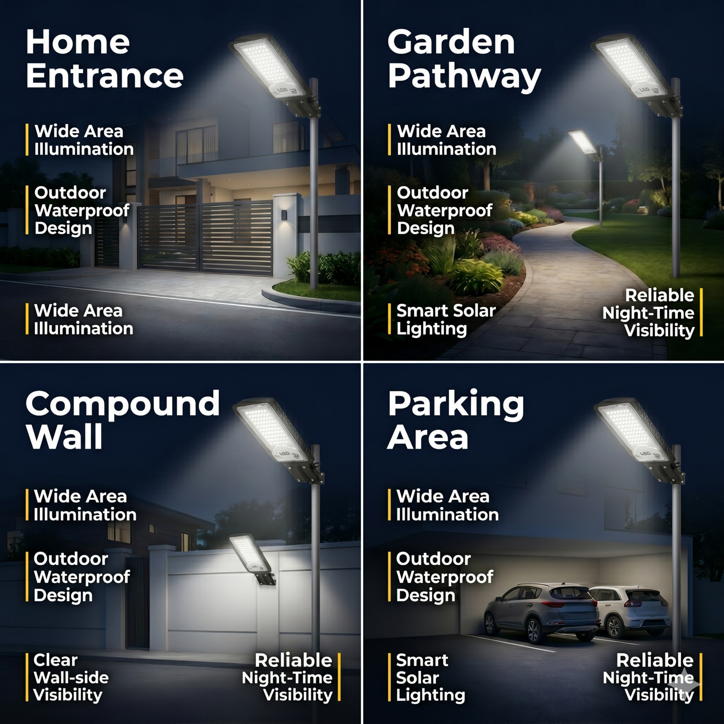 SCUBE Emerald Solar Street Light Outdoor Waterproof 50W with Remote Control & PIR Motion Sensor, 5000mAh LiFePO4 Battery, 6500K LED, IP65 Solar Light for Home Outdoor, Garden, Pathway, Compound Wall & Parking