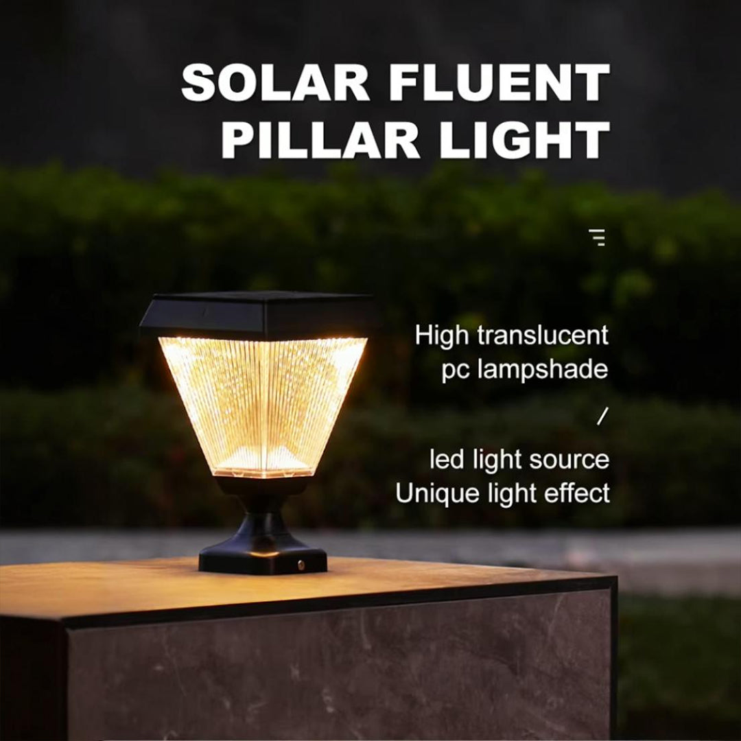 SCUBE Solar Powered Garden Pillar Light – Elegant Outdoor Gate & Pillar Lighting