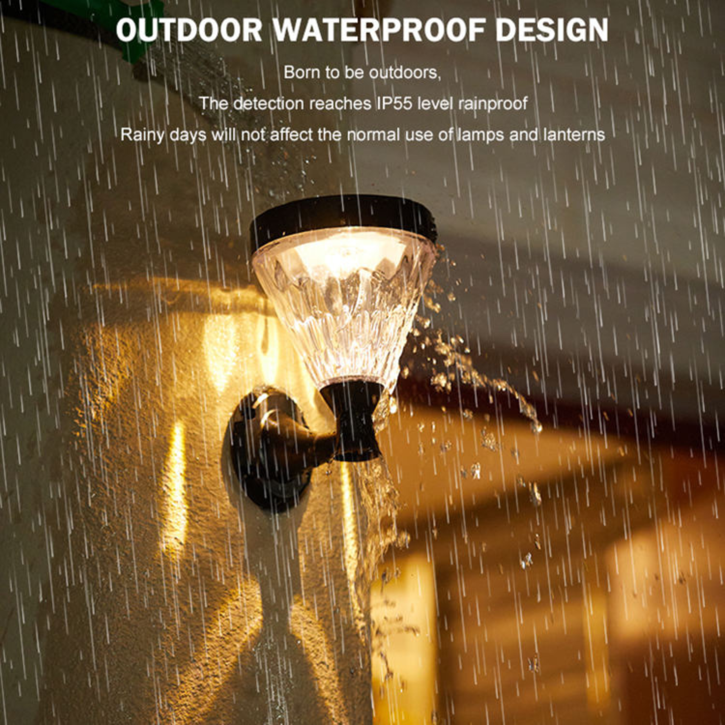 SCUBE Solar Clamp Light – Waterproof Outdoor Wall Mount Lighting
