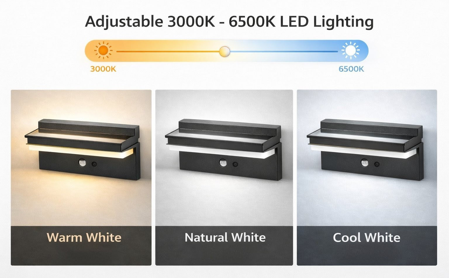 SCUBE Solar Wall Light for Outdoor, 2000mAh Battery, 3000–6500K Adjustable LED, IP65 Waterproof Outdoor Wall Light & Pathway Light.