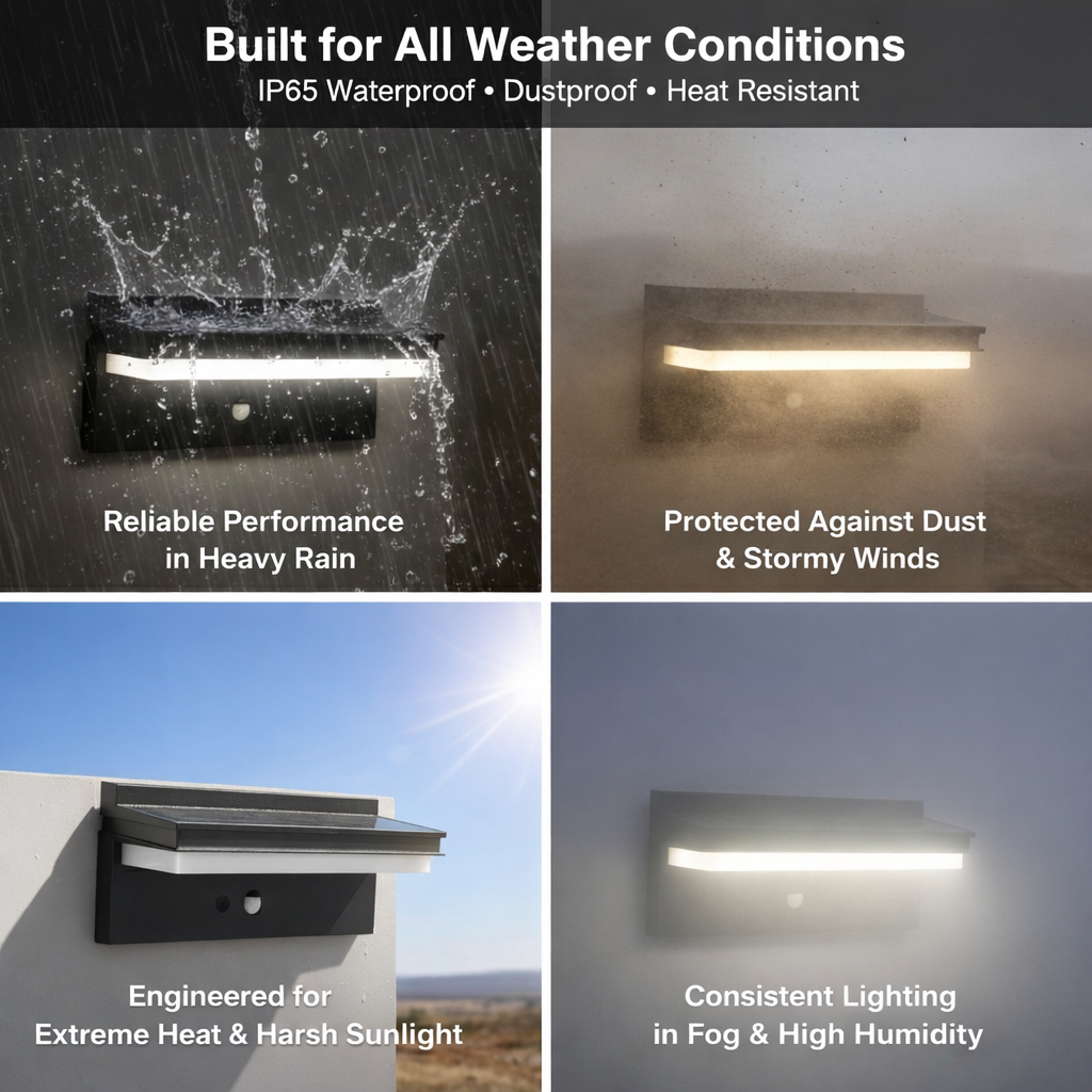 SCUBE Solar Wall Light for Outdoor, 2000mAh Battery, 3000–6500K Adjustable LED, IP65 Waterproof Outdoor Wall Light & Pathway Light.
