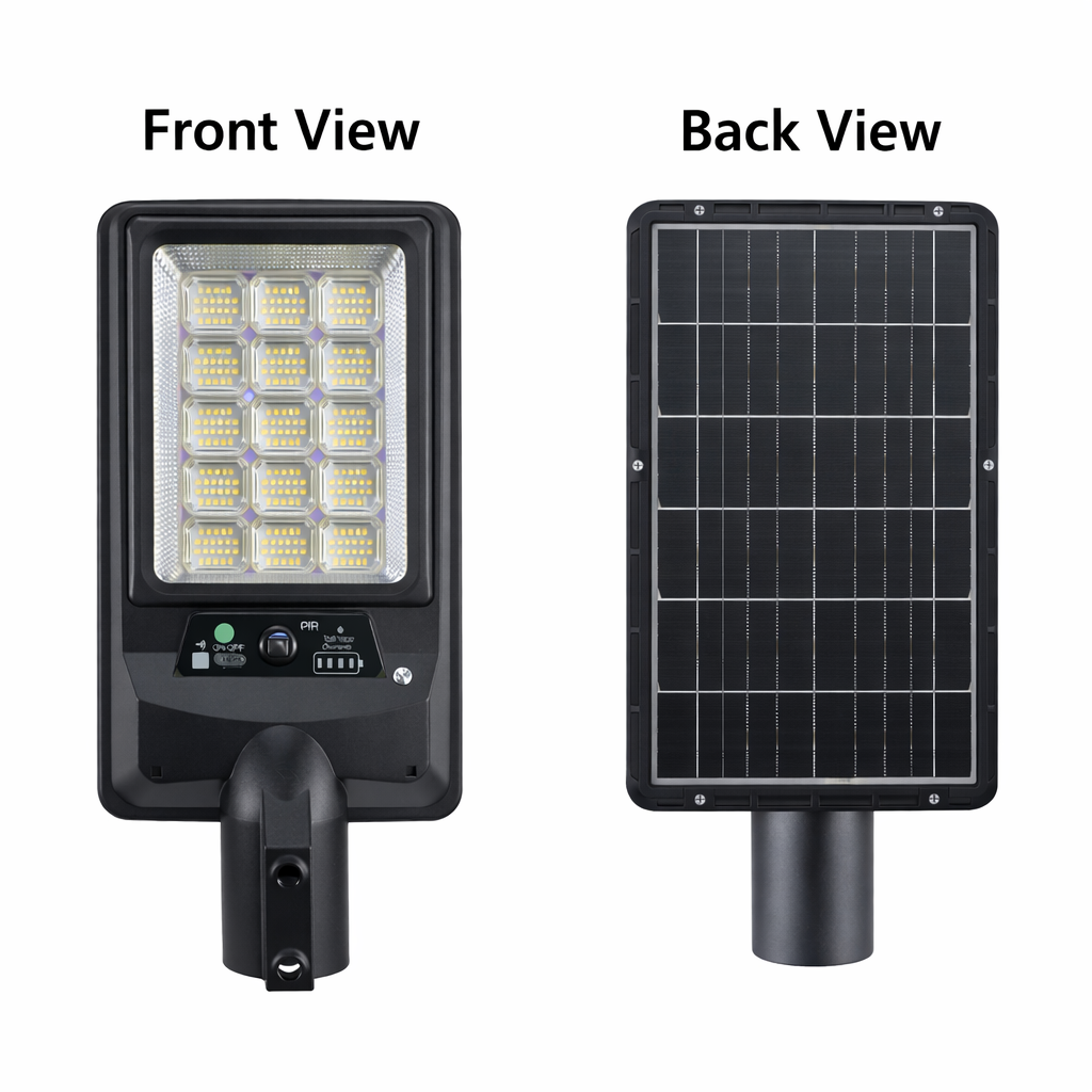 SCUBE Ruby Solar LED Street Light 100 watt LED with Remote & PIR, 10000mAh LFP Battery, IP65 Solar Street Light Outdoor Waterproof for Home Pathway, with Pole