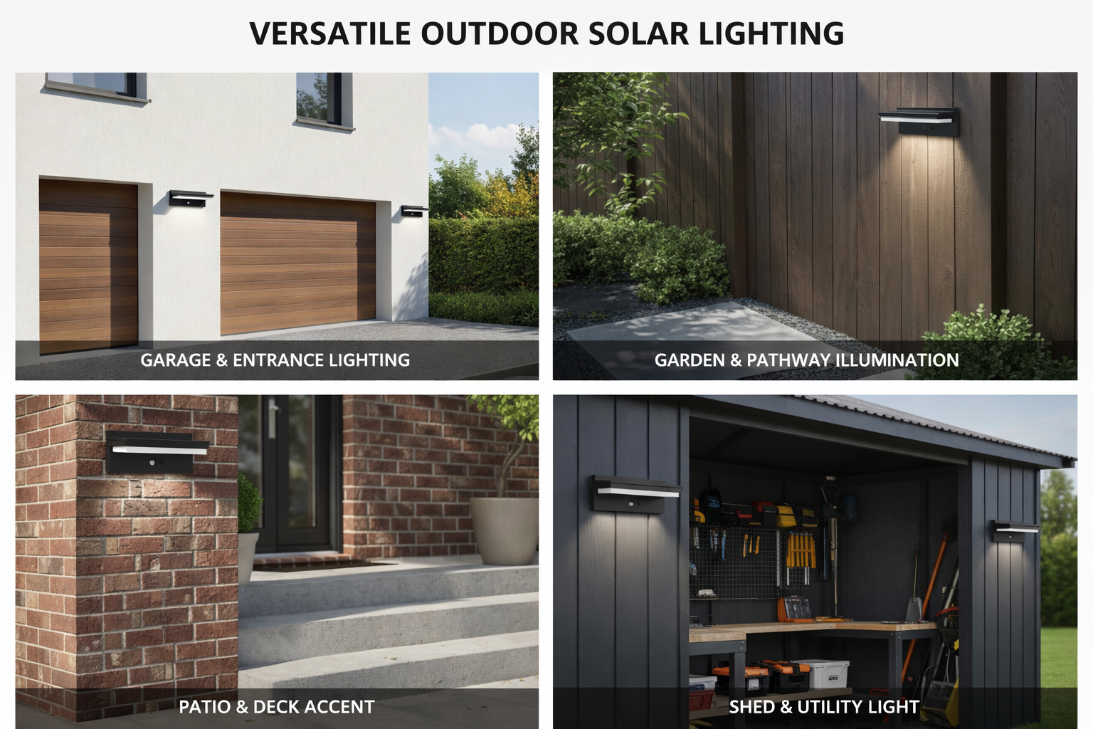 SCUBE Solar Wall Light for Outdoor, 2000mAh Battery, 3000–6500K Adjustable LED, IP65 Waterproof Outdoor Wall Light & Pathway Light.